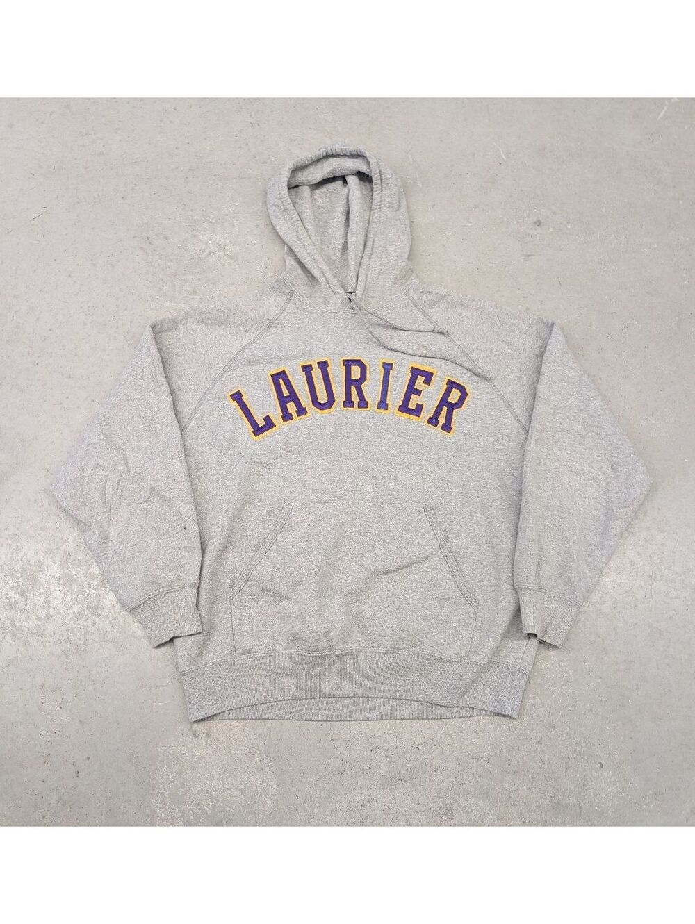 Vintage 90s Laurier University Canada Spell Out Hoodie